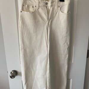 Madewell Cream Straight Leg Jeans Timeless Style